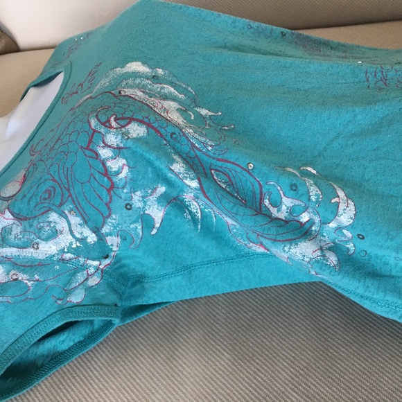 Mudd turquoise round neck graphic t-shirt - Picture 5 of 7